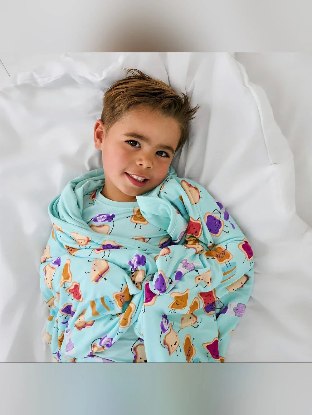 NIB HTF Little Sleepies Lunch Buddies Large Cloud Blanket - Limited Edition PB&J